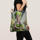 Mooie August Fairy in Gladioli Tote Bag (Dichtbij)