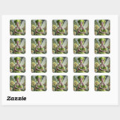 Mooie August Fairy in Gladioli Vierkante Sticker (Vel)