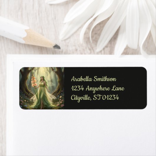 Mooie August Peridot Fairy Etiket (Insitu)