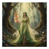 Mooie August Peridot Fairy Perfect Poster (Voorkant)