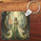 Mooie August Peridot Fairy Sleutelhanger (Achterkant)
