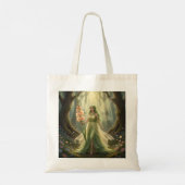 Mooie August Peridot Fairy Tote Bag (Achterkant)