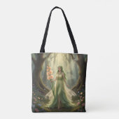 Mooie August Peridot Fairy Tote Bag (Achterkant)