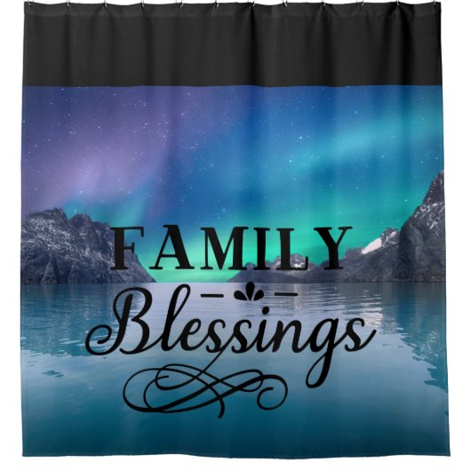 Mooie Aurora Family Blessings Douchegordijn (Voorkant)