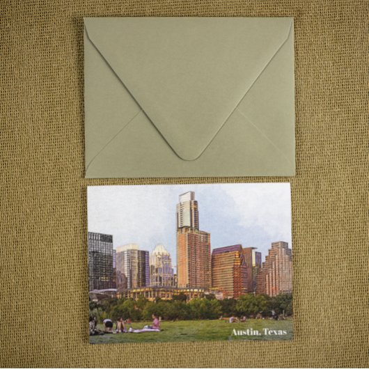 Mooie Austin Texas Skyline Travel Briefkaart