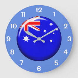 Mooie Australische Button Vlag Muur Klok