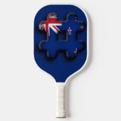 Mooie Australische hashtag-vlagkleuren Pickleball Paddle (Voorkant)