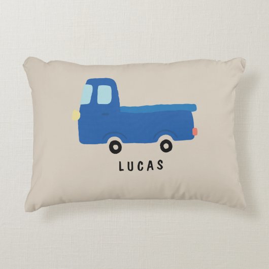Mooie auto aangepaste naam kinderkamer accentkusse accent kussen (Voorkant)