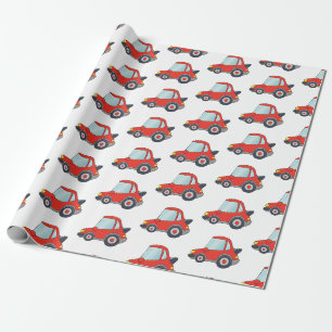 Mooie auto patroonontwerp cadeaupapier