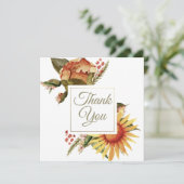 Mooie Autumn Floral Bedankkaart (Staand voorkant)