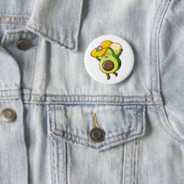 Mooie Avocado Speld – Vrolijke & Gelukkige Sfeer Ronde Button 5,7 Cm