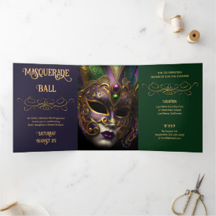 Mooie avond Masquerade bal uitnodiging