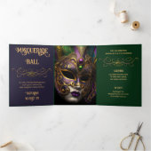 Mooie avond Masquerade bal uitnodiging (Binnen)