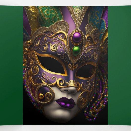 Mooie avond Masquerade bal uitnodiging (Binnenkant midden)