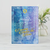 Mooie avond onder de Star Gold Bat Mitzvah, Kaart (Staand voorkant)