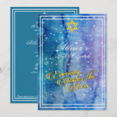 Mooie avond onder de Star Gold Bat Mitzvah, Kaart (Voorkant / Achterkant)
