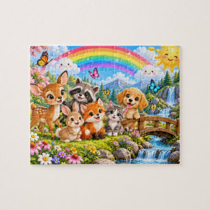Mooie Avontuur met Bosdieren Legpuzzel