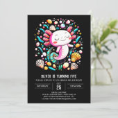 Mooie Axolotl Aquarel Verjaardag Kaart (Staand voorkant)