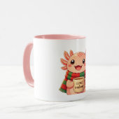 Mooie Axolotl Kerst Koffiemok Mok (Voorkant links)