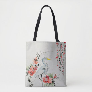mooie Aziatische kraanvogel Tote Bag