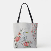 mooie Aziatische kraanvogel Tote Bag (Achterkant)