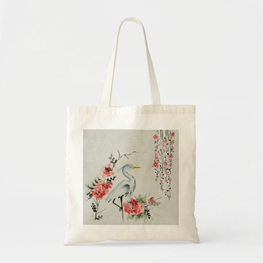 mooie Aziatische kraanvogel Tote Bag (Voorkant)