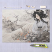 Mooie  Aziatische kunst geïnspireerd Tissuepapier (Craft)