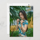 Mooie Aziatische Model Briefkaart (Voorkant / Achterkant)