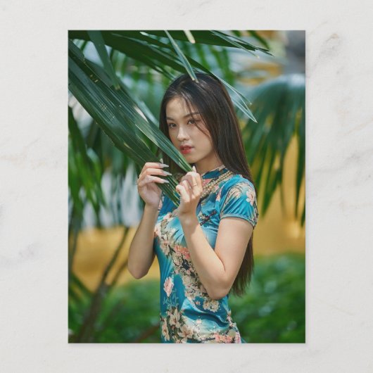 Mooie Aziatische Model Briefkaart (Voorkant)