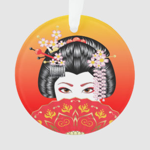 Mooie Aziatische vrouw Ornament