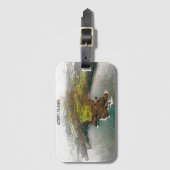 Mooie Azoren eilanden kustlijn uitzicht Bagagelabel (Voorkant (verticaal))