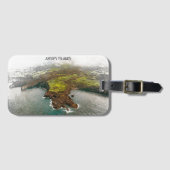 Mooie Azoren eilanden kustlijn uitzicht Bagagelabel (Voorkant (horizontaal))