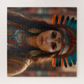 Mooie Azteekse vrouw Legpuzzel (Horizontaal)