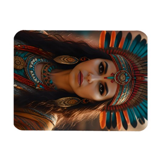 Mooie Azteekse vrouw Magneet (Horizontaal)