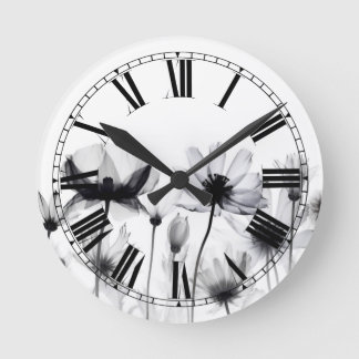 Mooie B&W Röntgenbloemen Ronde Klok