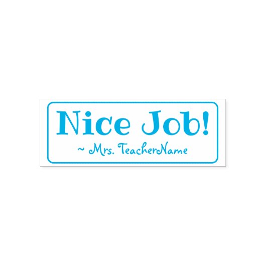 "Mooie baan!" + Rubberstempel van schoolleraar Zelfinktende Stempel (Design)