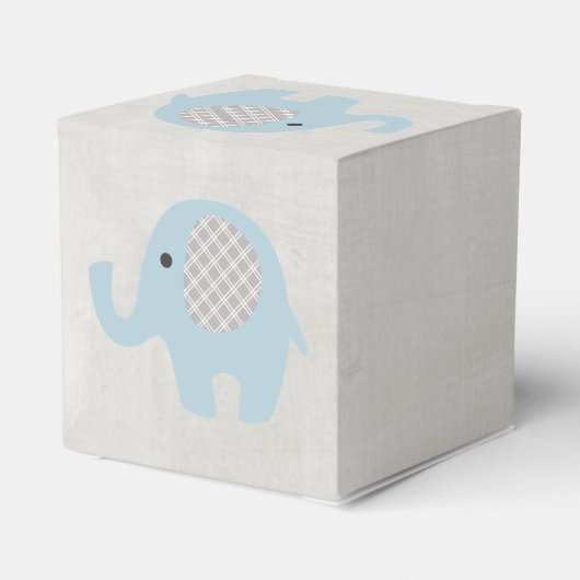 Mooie baby Blue Elephant Bedankdoosjes (Achterkant)