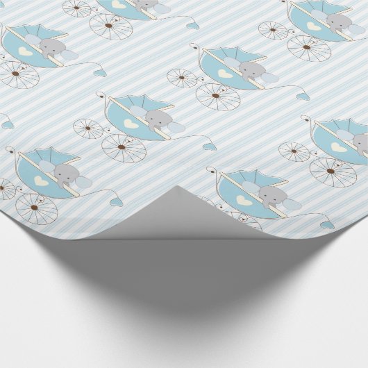 Mooie baby Blue Elephant Cadeaupapier (Hoek)