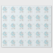 Mooie baby Blue Elephant Cadeaupapier (Vlak)