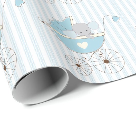 Mooie baby Blue Elephant Cadeaupapier (Rol Hoek)