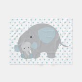Mooie baby Blue Elephant Fleece Deken (Voorkant (Horizontaal))
