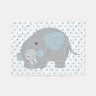 Mooie baby Blue Elephant Fleece Deken