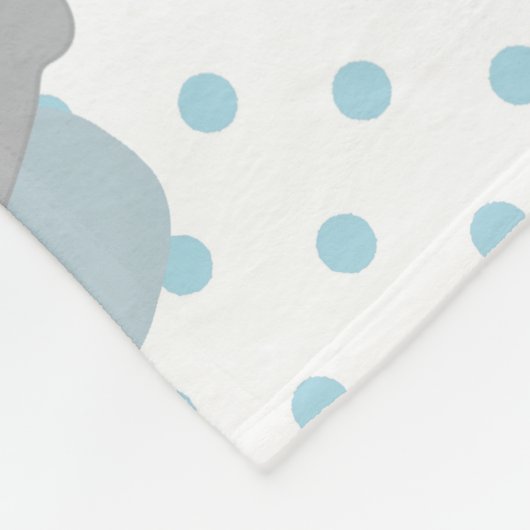 Mooie baby Blue Elephant Fleece Deken (Hoek)
