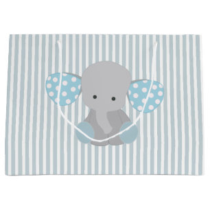Mooie baby Blue Elephant Large Cadeautasje