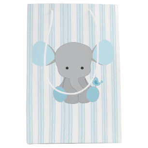 Mooie baby Blue Elephant Medium Cadeauzakje