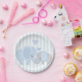 Mooie baby Blue Elephant Papieren Bordje (Feest)