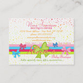 Mooie Baby Boutique Visitekaartje (Achterkant)