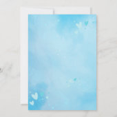 Mooie Baby Boy Blauw Baby shower Uitnodiging (Achterkant)