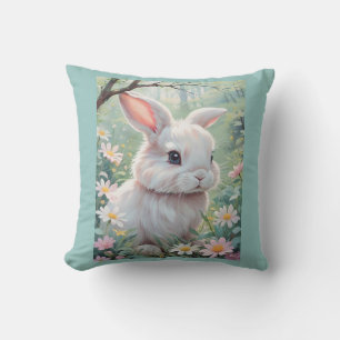 Mooie Baby Bunny Waterverf Kussen