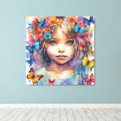 Mooie Baby Canvas Afdruk (Insitu (Houten vloer))